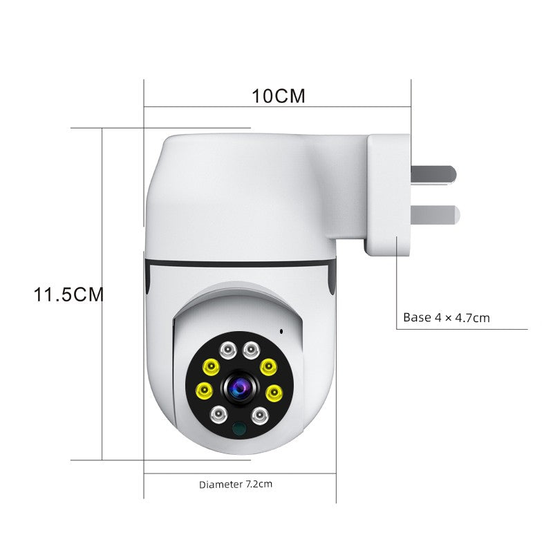 For Home Plug Wireless WiFi Surveillance Camera Mobile Phone 4G Remote HD 360 Panoramic Socket Monitor