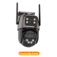 Three Screen WIFI IP Camera Outdoor 4K Dual Lens PTZ Camera Ai Human Detection IP66 Waterproof CCTV Video Security Camera iCsee