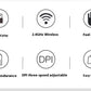 Wireless Mouse 2.4G Portable Mobile Optical Office Mouse Adjustable DPI Levels for Notebook PC Laptop MacBook