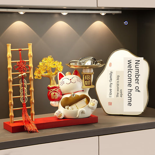 Lucky Cat Key Storage Entrance Decoration Entrance Shoe Cabinet Living Room Home Decorations Housewarming Gifts