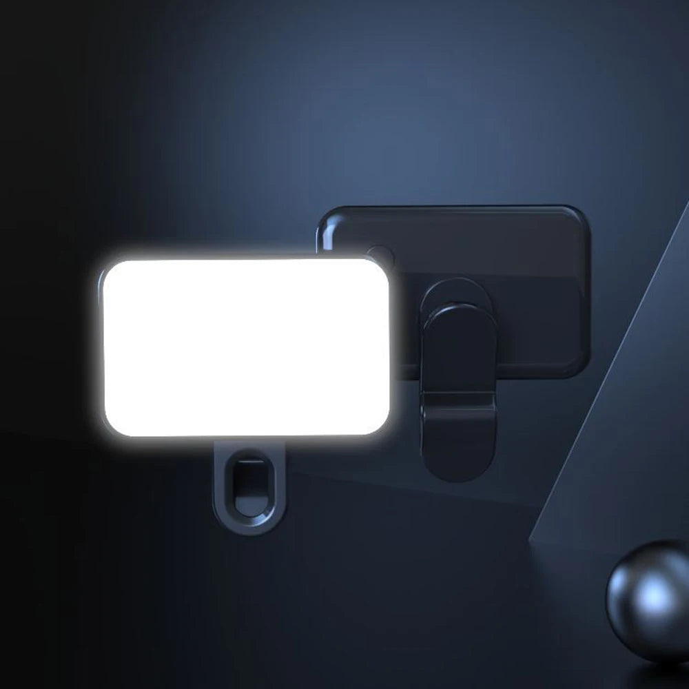 3 Modes Adjustable Brightness Portable Mini Selfie Fill Light Rechargeable Clip On For Phone Laptop Tablet Meeting Make Up