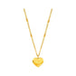 1pcs Gold-color Necklace Ms Simple Fashion Peach Heart Engraved Love Collarbone Chain Holiday Gifts