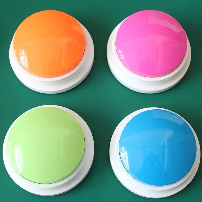 Pet Sound Box Recordable Talking Button Cat Voice Recorder Toy for Communication Training Tool Squeeze Box Dog Toys