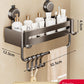 Wall-Mounted Wash Basin Toilet Triangle Basket Shelf Suction Cup