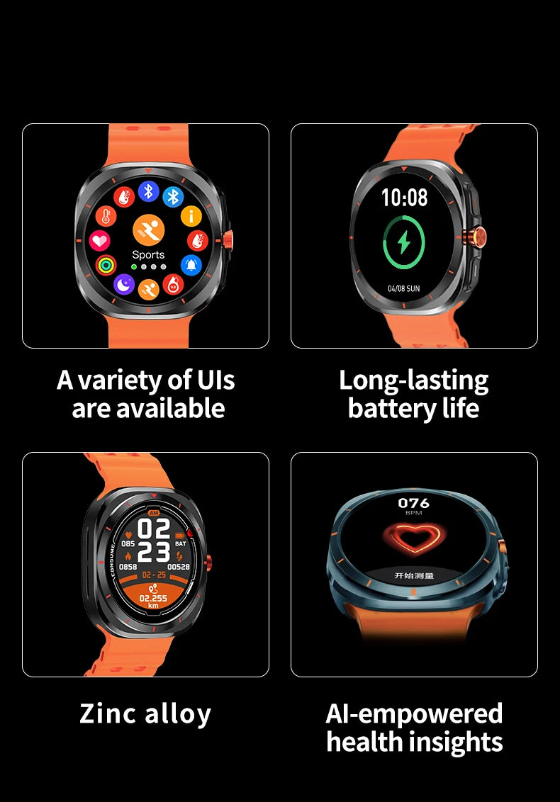 Watch 7 Ultra Smartwatch Bluetooth Talk HD AMOLED Screen Fitness Tracker Health Monitoring Smartwatch for Android IOS