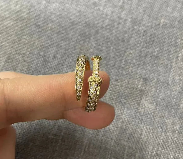 RAKOL Snake Ring Micro Inlaid Zircon Wound Small Female Simplicity Minority Designer Fashion Index Finger Ring