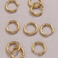 10pcs Gold Color Stainless Steel Ear Hoop Earrings Women Earrings Men Punk Hiphop Gift Fashion Jewelry Piercing Accessories