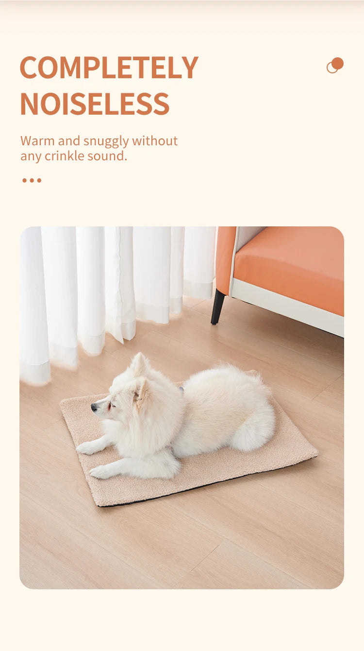 Self-Heating Pet Pads Blanket Puppy Pad Warm Cushion Mat for Cats Dogs Washable Pets with Thermal Body Heat Reflecting Core Pad