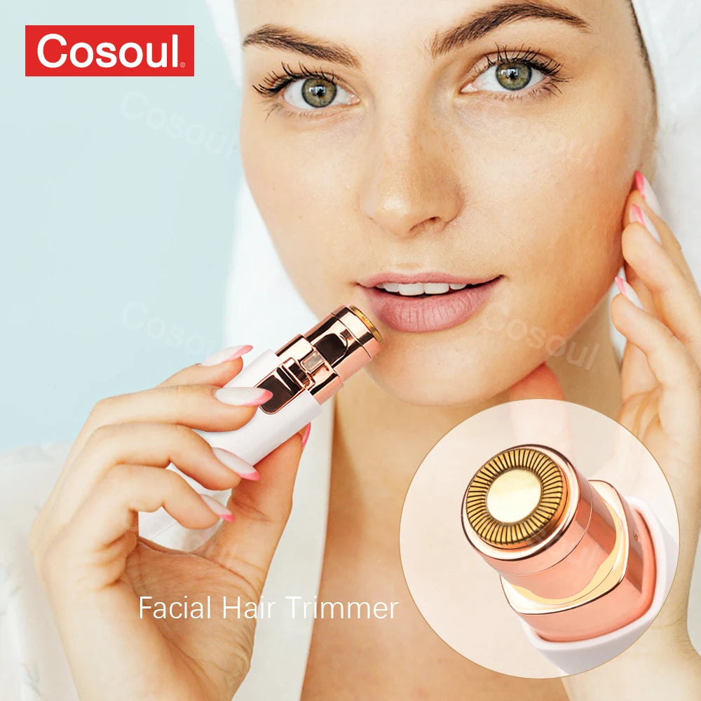 Cosoul Eyebrow Facial Trimmer Women Facial Hair Removal and Eyebrow Shaver Face Lips Body Painless Hair Removal Facial Razor