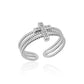 New in Zircon Cross Rings For Women Adjustable Stainless Steel Cross Ring Femme Design Luxury Wedding Jewerly Gift 2023 anillos
