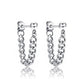 2pcs Fashion Cross Feather Stud Earrings, Punk Rock Style For Women Men High Quality Stainless Steel Hiphop Ear Jewelry