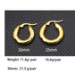 Surgical Steel Gold Color Tone Women Fat Chunky Earrings Stainless Wives Round Smooth Thick Hoops Statement Jewelry 20mm/25mm