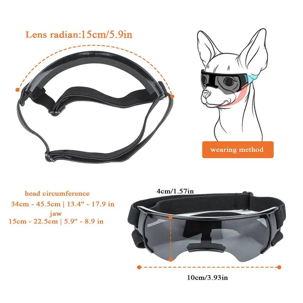 Pet Protection Glasses Dog Goggles Anti-UV With Adjustable Strap Dog Eye Wear Pet Sunglasses Dog Decoration Waterproof Cool