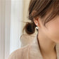Imitation Pearl Earrings For Women Heart Round Stud Earrings Elegant Love Ear Stud Party Wedding Jewelry Valantine Day Gifts