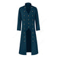 Medieval Men Vintage Costumes Steampunk Gothic Black Long Jacket Coat Vampire Cosplay Pirate Halloween Outfit Men's Trenchcoat