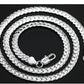 18K Gold color Silver Color 6mm Full Sideways Necklace 8/18/20/24 Inch Chain For Woman Men Fashion Wedding Engagement Jewelry
