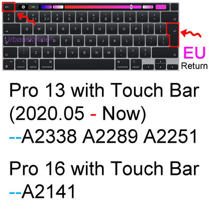 Keyboard Cover for Macbook Air 13 M3 15 Pro 14 M4 13 M2 16 Retina 11 Silicone Protector Skin Case A3113 A3114 A2681 A3401 A3185