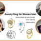 Cool Stainless Steel Rotatable Chain Men' Ring Multifunctional Fashion 8mm Fidget Spinner Rings Couple Jewelry bague homme 2024