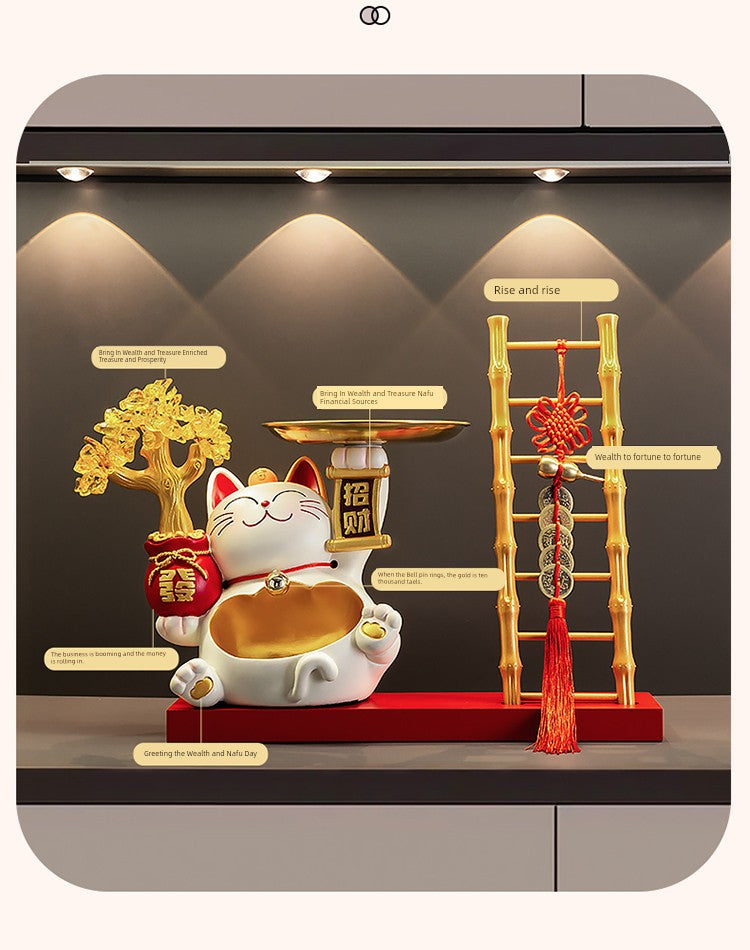 Lucky Cat Key Storage Entrance Decoration Entrance Shoe Cabinet Living Room Home Decorations Housewarming Gifts