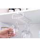 No Drilling Metal Wine Glass Holder - Stemware Rack for Under Cabinet Storage Kitchen Organization Kitchen/Bar Storage Supplies