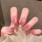 24Pcs Mid-length Ballet False Nails Cute Childlike Rainbow Press On Nails Iced Through Milk Tea Fake Nails Free Shipping Items