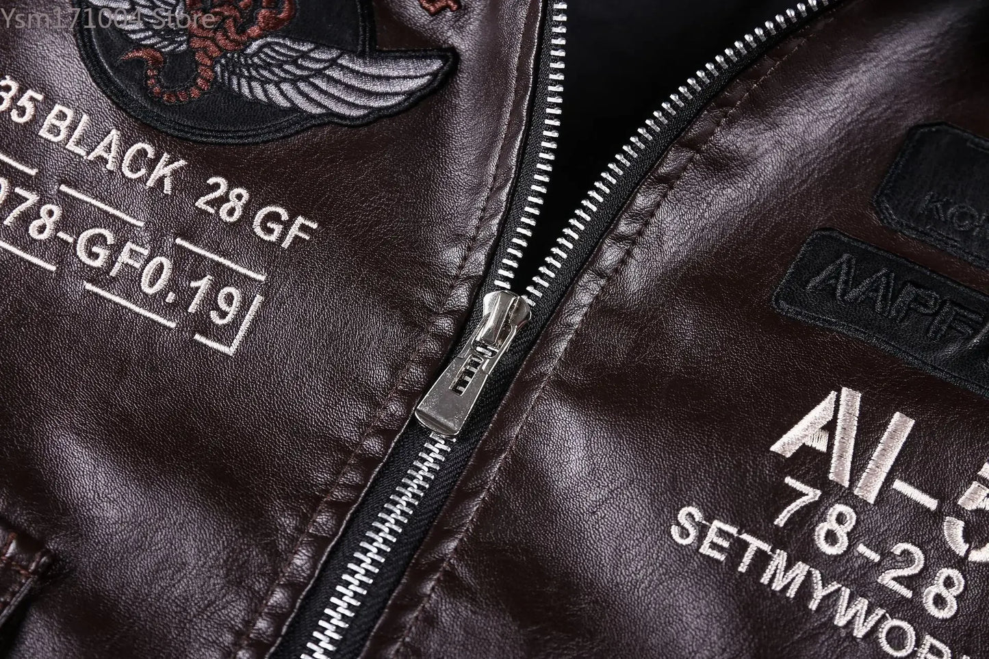 Winter Mens thick Warm Leather Jacket Luxury Stand Collar Embroidery Motorcycle Jacket Coat Men's Street Fashion Trend PU Jacket