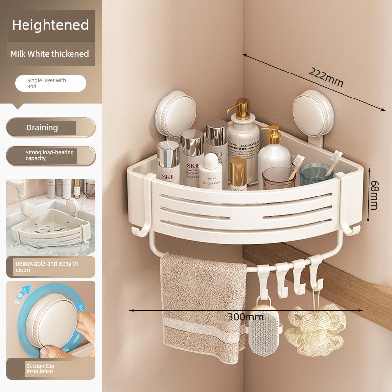 Corner Punch-Free Washstand Wall Wall-Mounted Suction Cup