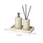 Beige Travertine Bathroom Accessories Set Natural Marble Soap Dispenser Soap Dish Reed Diffuser Vanity Tray Bathroom Set