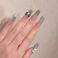 24Pcs Mid-length Ballet False Nails Cute Childlike Rainbow Press On Nails Iced Through Milk Tea Fake Nails Free Shipping Items