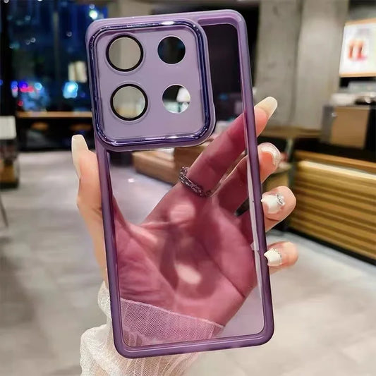 Soft Clear Silicone Cases for Xiaomi POCO X6 Pro  Redmi Note 13 Pro 4G 5G note12 Colored Camera Lens Protective Cellphone Cover