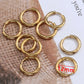 10pcs Gold Color Stainless Steel Ear Hoop Earrings Women Earrings Men Punk Hiphop Gift Fashion Jewelry Piercing Accessories
