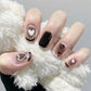 24Pcs/Lot Milky White Gradient Long Wearing False Nail Tips Acrylic Press on Nails Removable Reusable Artifical Fake Nails Art