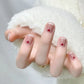 24Pcs Mid-length Ballet False Nails Cute Childlike Rainbow Press On Nails Iced Through Milk Tea Fake Nails Free Shipping Items