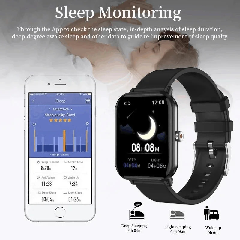 New Q9 Pro Smart Watch Body Temperature Monitor Music Control Sports Waterproof Smart Watch for Men Women Smartwatch