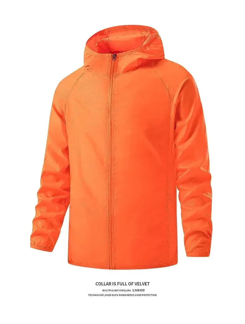 Men Women Hiking Jackets Waterproof Sun Protection Windbreaker Camping Climbing Outdoor Rain Coat Unisex Portable Clothes