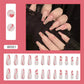 24p Artificial Acrylic Nail Art Fake Nails Full Coverage Removable Pressing Nail Tips Lotus Root Pink Leopard Print False Nails