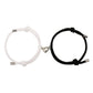 2 Pieces Set Black White Hand Rope Love Magnetic Couple Bracelet Best Friend Party Fashion Elegant Silver Color Heart Charm Gift