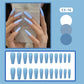 24PC/Box Fashion False Nails Artificial Milky White Pink Gradients Long Ballet Nail Tips Full Cover Acrylic Fake Nails With Glue