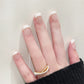 24p Artificial Acrylic Nail Art Fake Nails Full Coverage Removable Press On Nails Tip French Light Pink Heart False Nail Designs
