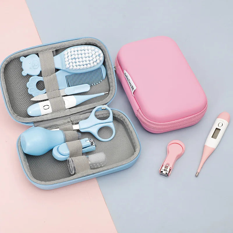 8PCS Child Care Cleaning Set Nail Clippers Comb Massage Soft Bristle Brush Set Kit