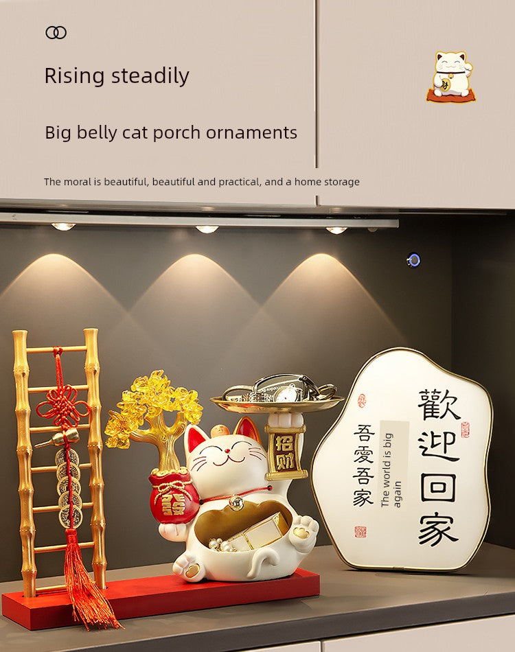 Lucky Cat Key Storage Entrance Decoration Entrance Shoe Cabinet Living Room Home Decorations Housewarming Gifts