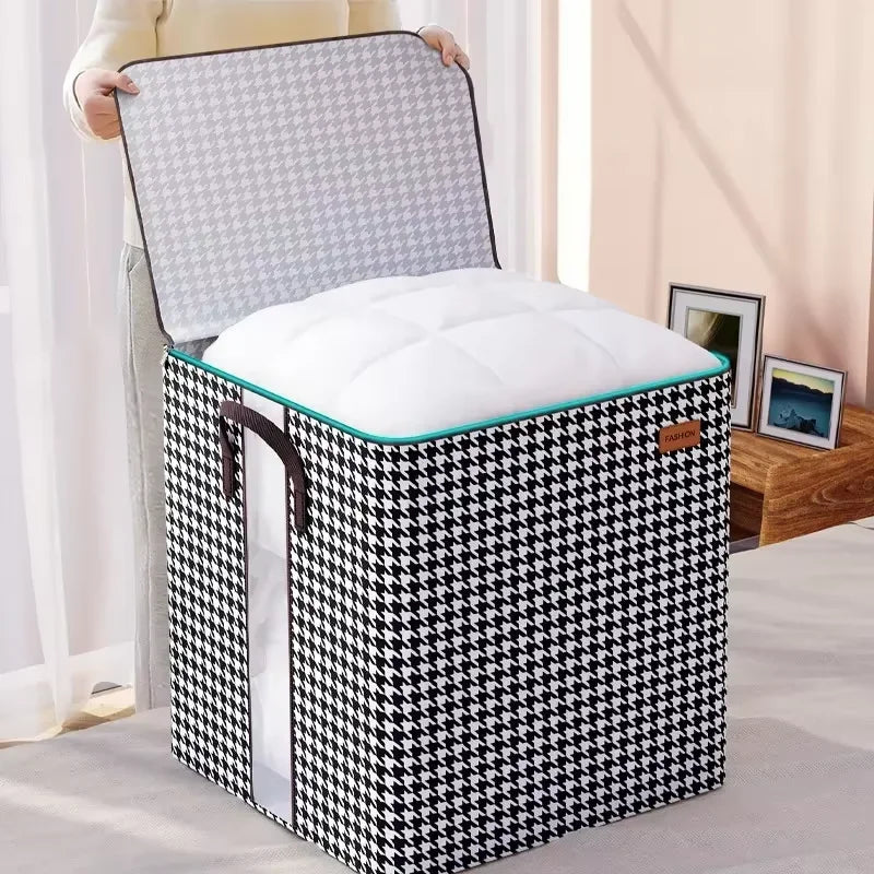 Quilt Storage Non-Woven Wardrobe Space Saving Bag House-Moving Box Dustproof Organizers  Bedding Box Travel Storage Organization