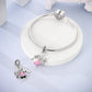 925 Silver Charms Beads Fit 3mm Original Bracelet Game Machine Box Afternoon Tea Dessert Romantic Pink Pendant DIY Jewelry