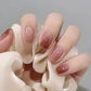 24Pcs Mid-length Ballet False Nails Cute Childlike Rainbow Press On Nails Iced Through Milk Tea Fake Nails Free Shipping Items
