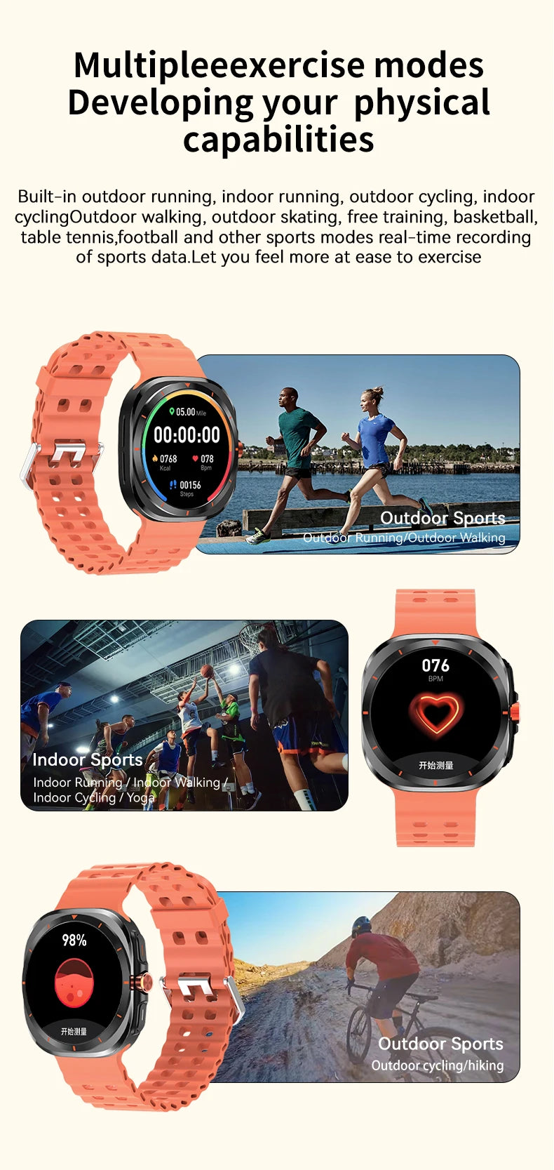 Watch 7 Ultra Smartwatch Bluetooth Talk HD AMOLED Screen Fitness Tracker Health Monitoring Smartwatch for Android IOS