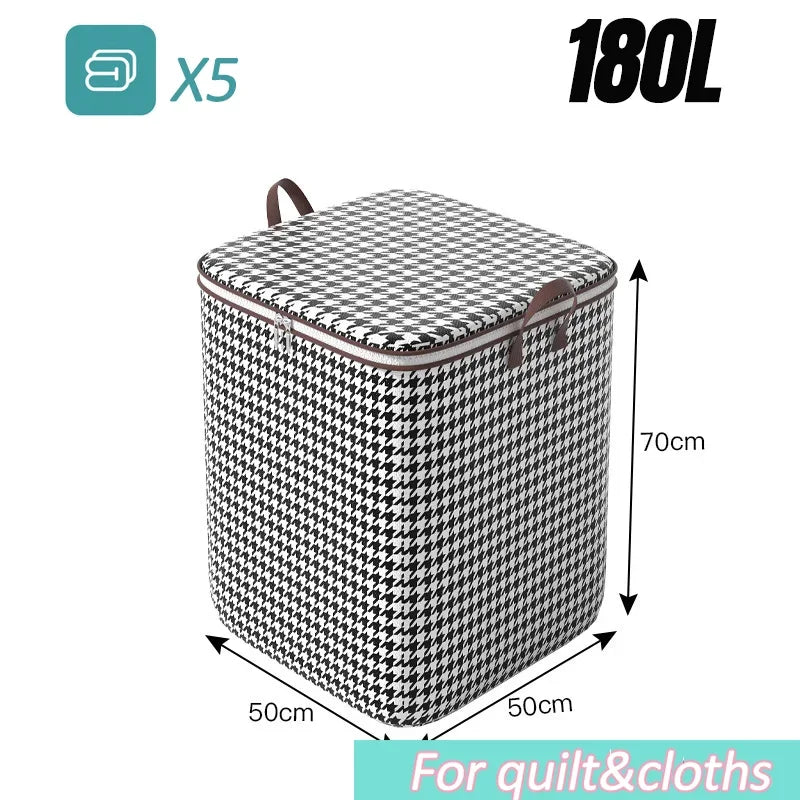 Quilt Storage Non-Woven Wardrobe Space Saving Bag House-Moving Box Dustproof Organizers  Bedding Box Travel Storage Organization