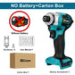 688N.m 8-Speed 1/4'' Brushless Electric Screwdriver Cordless Screwdriver Electric Drill Impact Driver Kit for Makita 18V Battery
