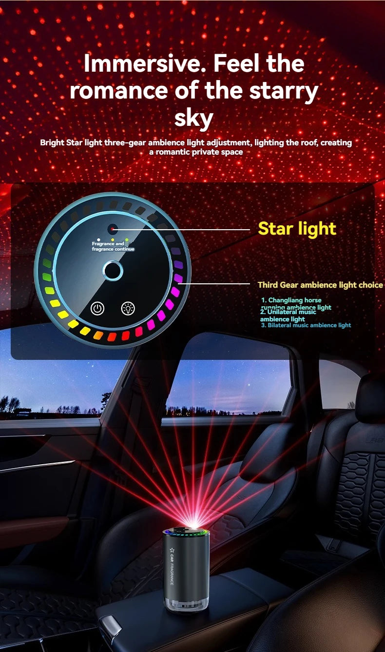 Car Perfume Aroma Diffuser Automatic Spray Deodorization Aroma Diffuser Colorful Atmosphere Light Car Aroma Diffuser