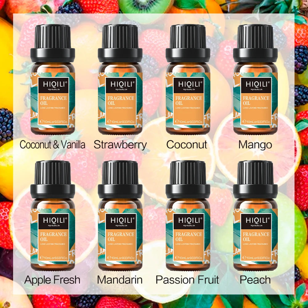 HIQILI 10ml Fragrance Oils, Best Oil for Home, Hotel,Travel ,Diffuser, Humidifier, Candle, Soap, Air Freshener and DIY Perfume
