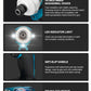 588N.m Cordless Brushless Impact Driver Kit Cordless Drill Electric Screwdriver 4-Speed 1/4‘’ 3 LED Light for Makita 18V Battery